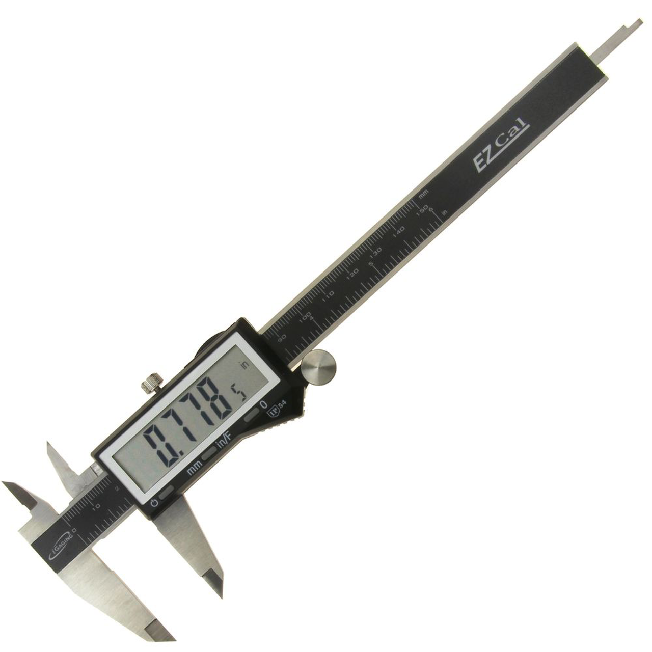 100-333-8B 	 iGaging - ip54 0-6" Fractional Digital caliper Super large LCD Ezcal 1/128" black   100-333-8B 	 iGaging - ip54 0-6" Fractional Digital caliper Super large LCD Ezcal 1/128" black