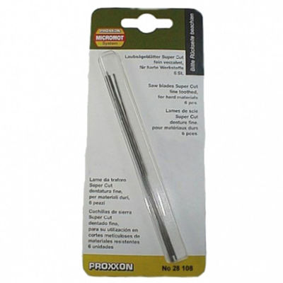  PX28108 	 Proxxon Super Cut Scroll Saw Blades For Wood, 17 Tpi, Set Of 6 
