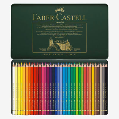 	FC110036 Faber Castell POLYCHROMOS Artist Colored Pencil 36ct Metal Tin