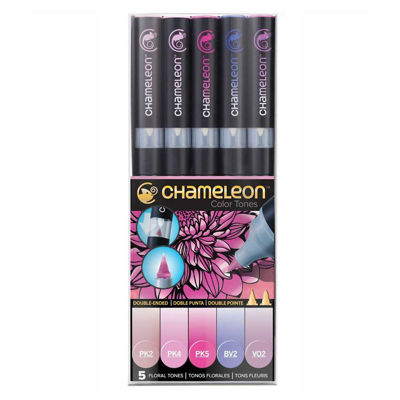 CLCT0512 Chameleon 5-Pen Floral Tones Set