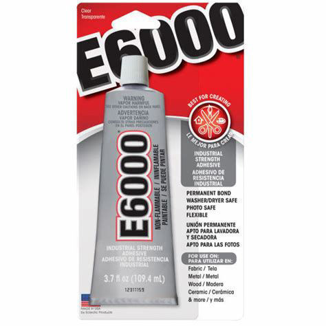 E-6000 1 Oz Premium Clear Adhesive Glue with Precision Tips